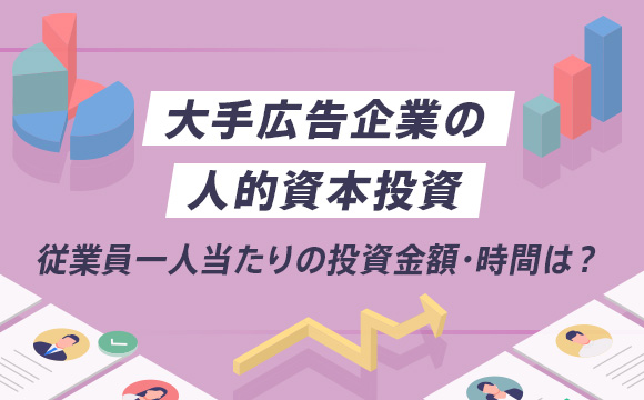 大手広告企業の人的資本投資─従業員一人当たりの投資金額・時間は？